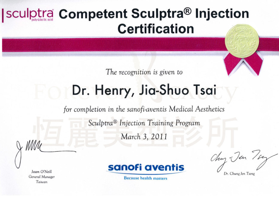 Sculptra 認證