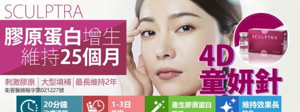 4D童妍針－Sculptra 舒顏萃 聚左旋乳酸（PLLA）