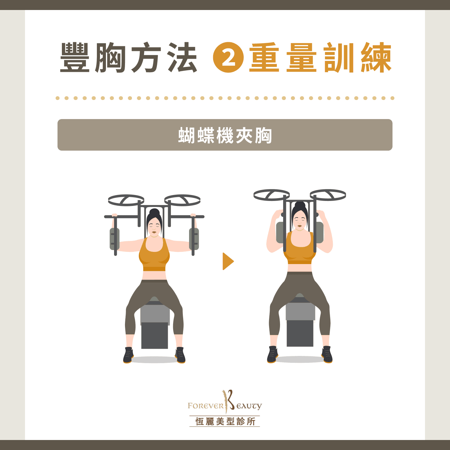 蝴蝶機夾胸示意圖