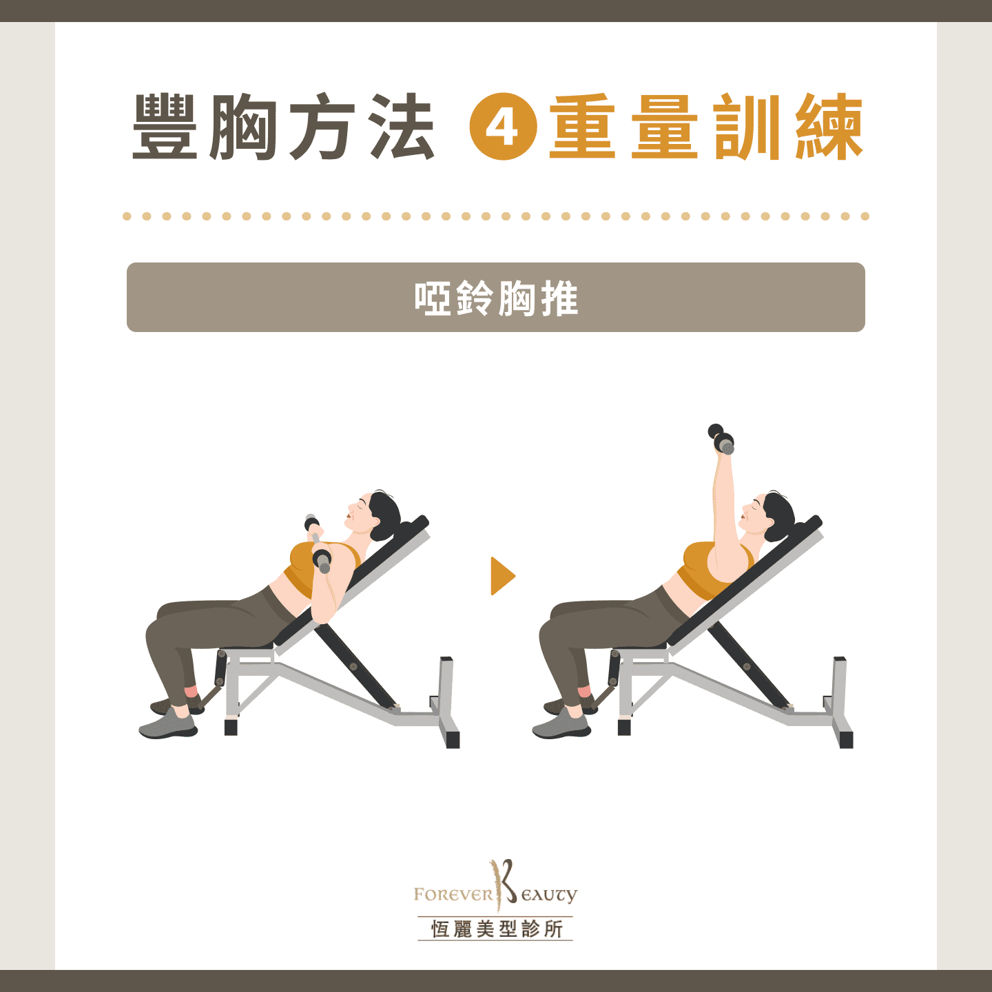 啞鈴胸推示意圖