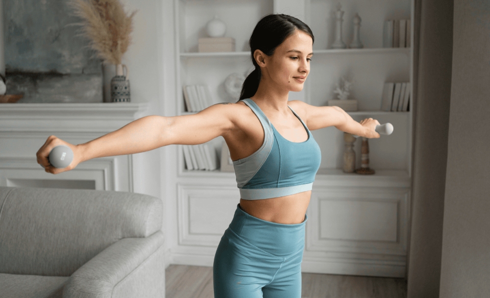 瘦手臂運動 2:雙臂垂直開合